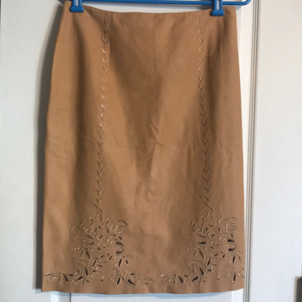 Carlisle Slimming Leather Pencil Skirt Sz 10